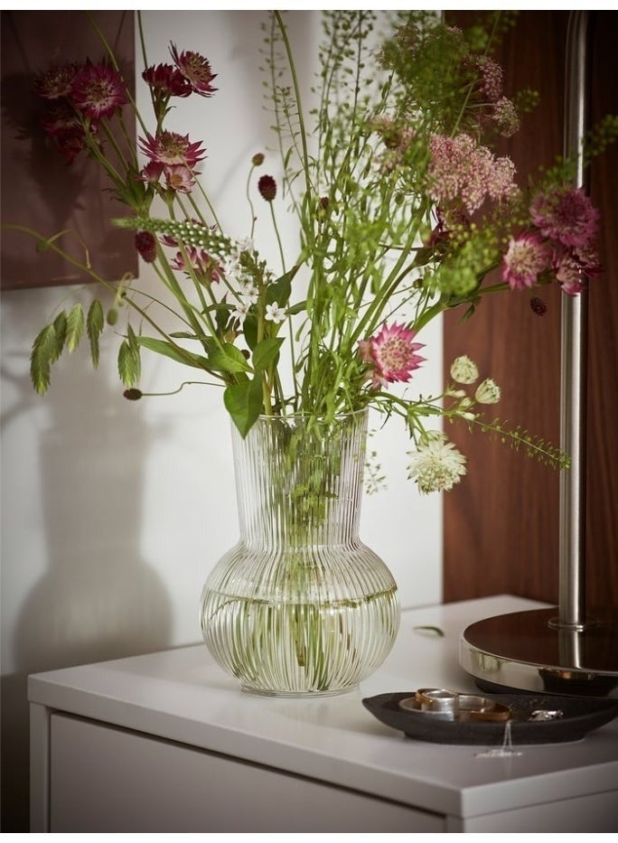 Contemporary Transparent Flower Vase – 17cm Stylish Glass Vase for Interior Decoration & Floral Display - Image 5